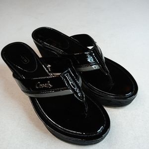 COACH 'Jody' Women’s Sz 8B Platform Wedge TStrap T